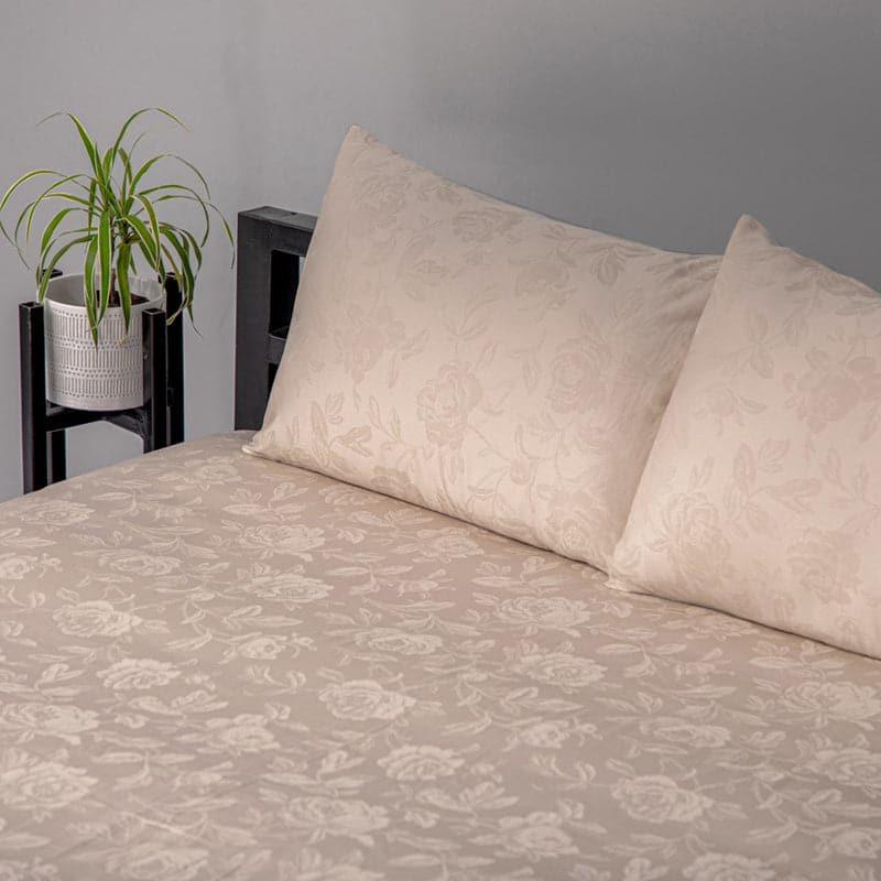 Buy Fruva Floral Bedsheet - Taupe Bedsheets from Vaaree