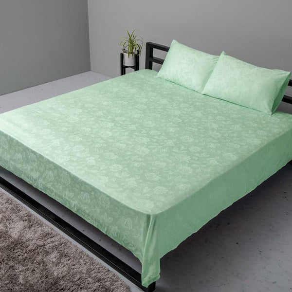 Buy Fruva Rosy Bedsheet - Green Bedsheets from Vaaree