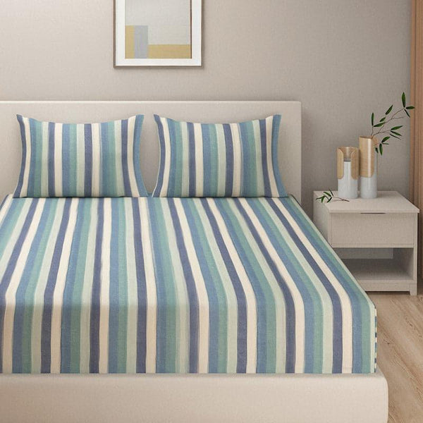 Buy Hinora Stripe Bedsheet Bedsheets from Vaaree