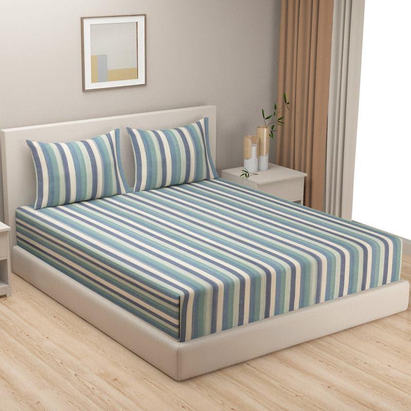 Buy Hinora Stripe Bedsheet Bedsheets from Vaaree