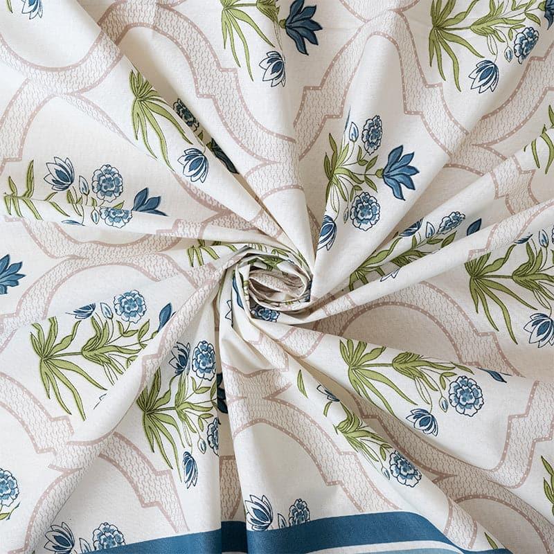 Buy Bedsheet - Imara Flora Bedsheet - Blue at Vaaree online