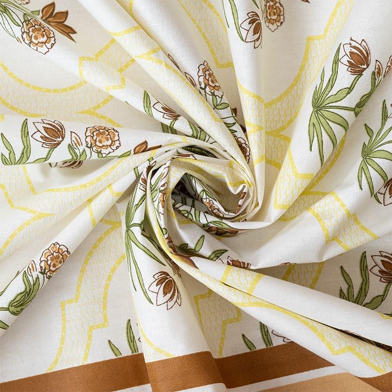 Buy Imara Flora Bedsheet - Brown Bedsheets from Vaaree