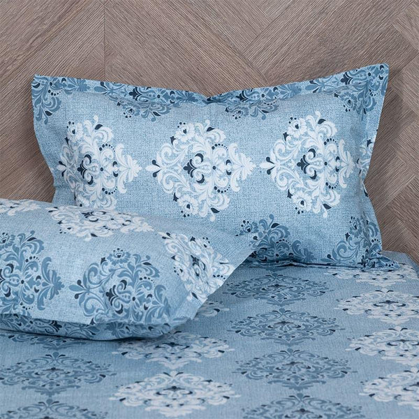 Bedsheets - Ivora Ethnic Bedsheet - Blue