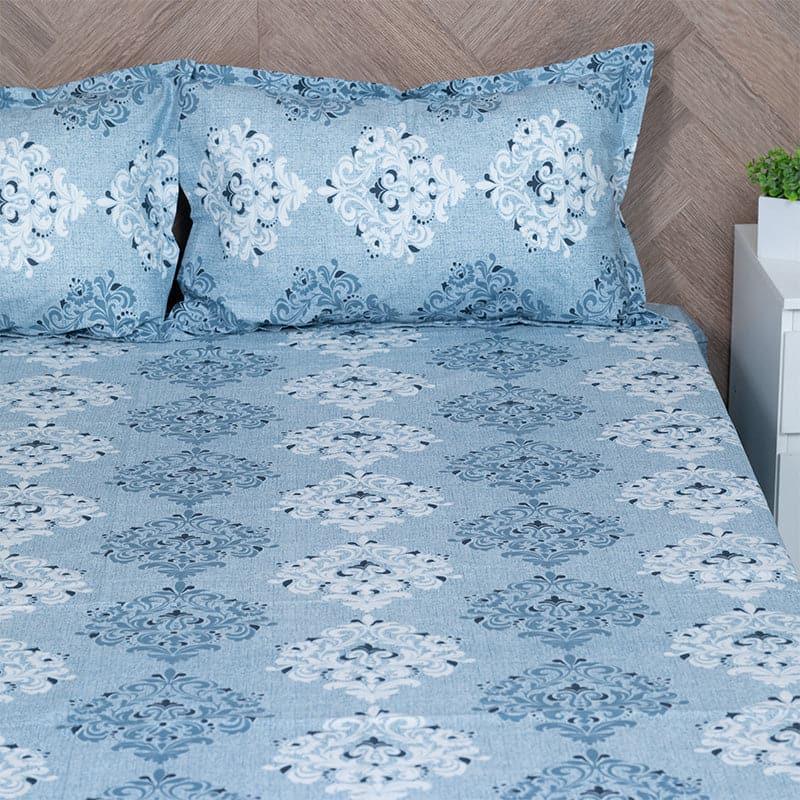 Buy Ivora Ethnic Bedsheet - Blue Bedsheets from Vaaree