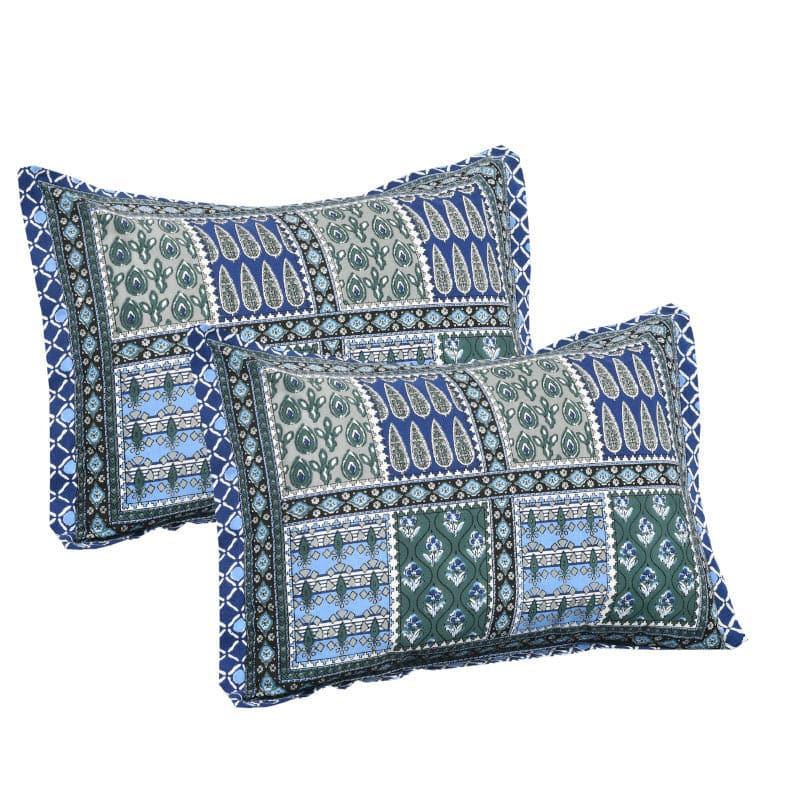 Buy Jarda Applique Print Bedsheet - Blue Bedsheets from Vaaree