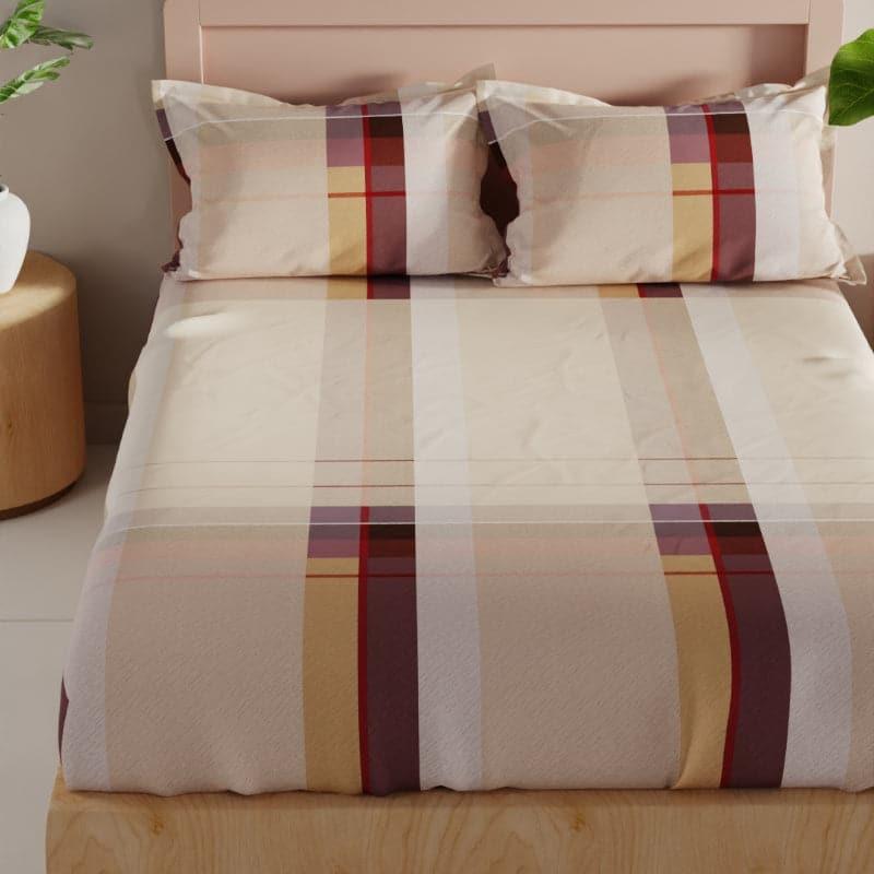 Buy Jipa Striped Bedsheet - Beige Bedsheets from Vaaree