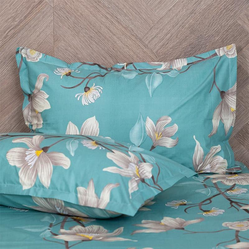 Buy Lidera Flora Bedsheet - Blue Bedsheets from Vaaree