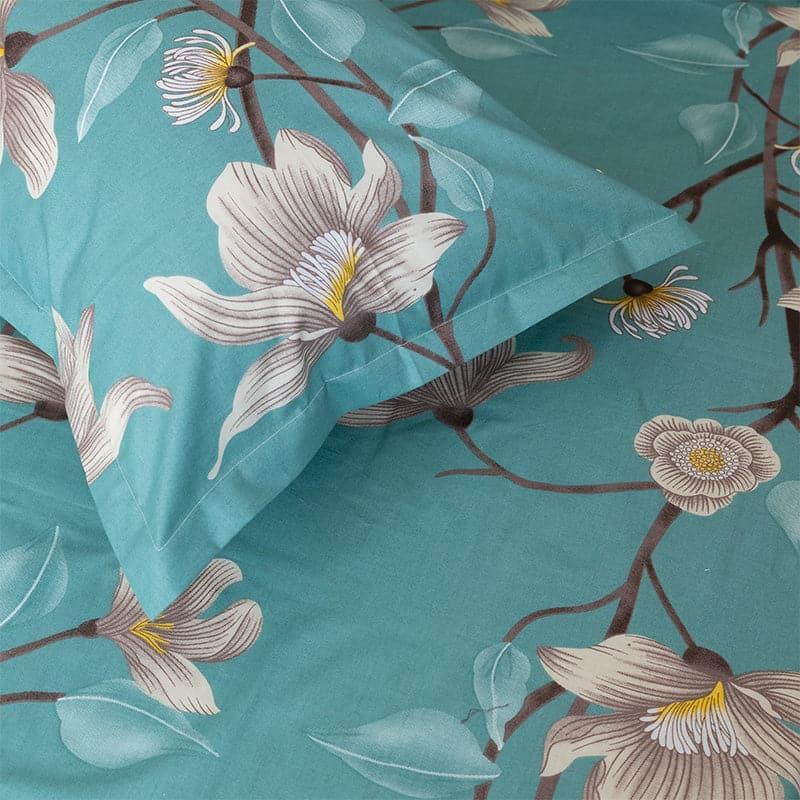 Buy Lidera Flora Bedsheet - Blue Bedsheets from Vaaree