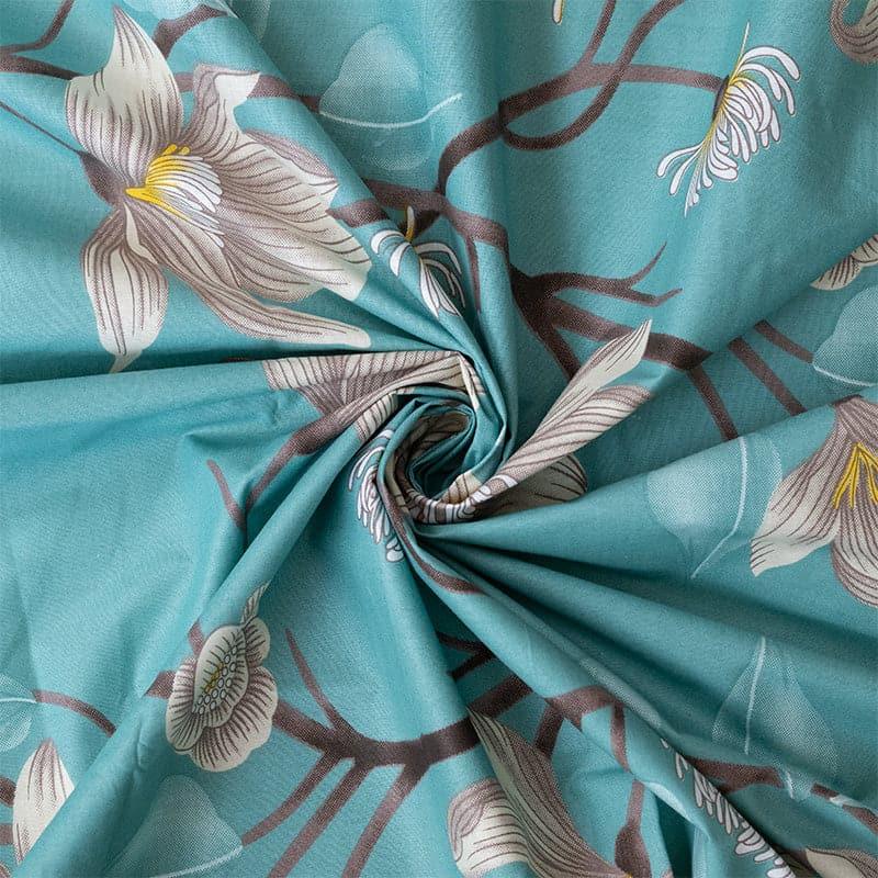 Buy Lidera Flora Bedsheet - Blue Bedsheets from Vaaree