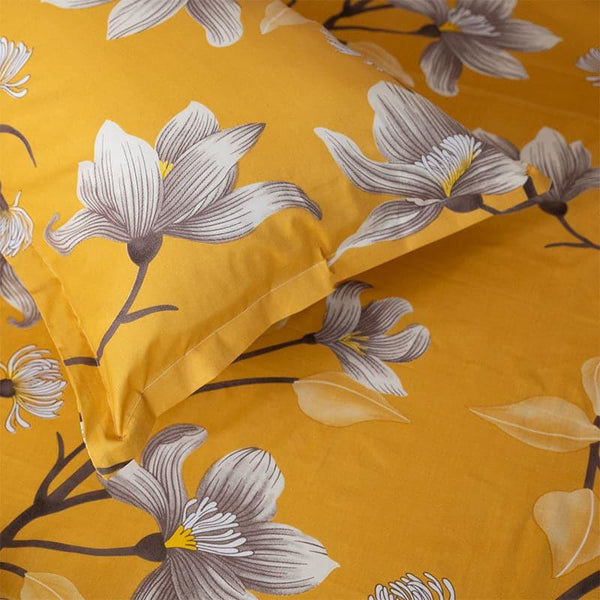 Buy Lidera Flora Bedsheet - Yellow Bedsheets from Vaaree