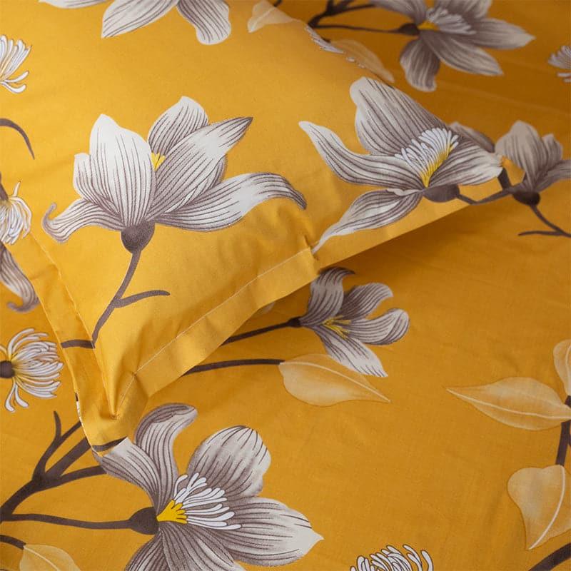 Buy Lidera Flora Bedsheet - Yellow Bedsheets from Vaaree