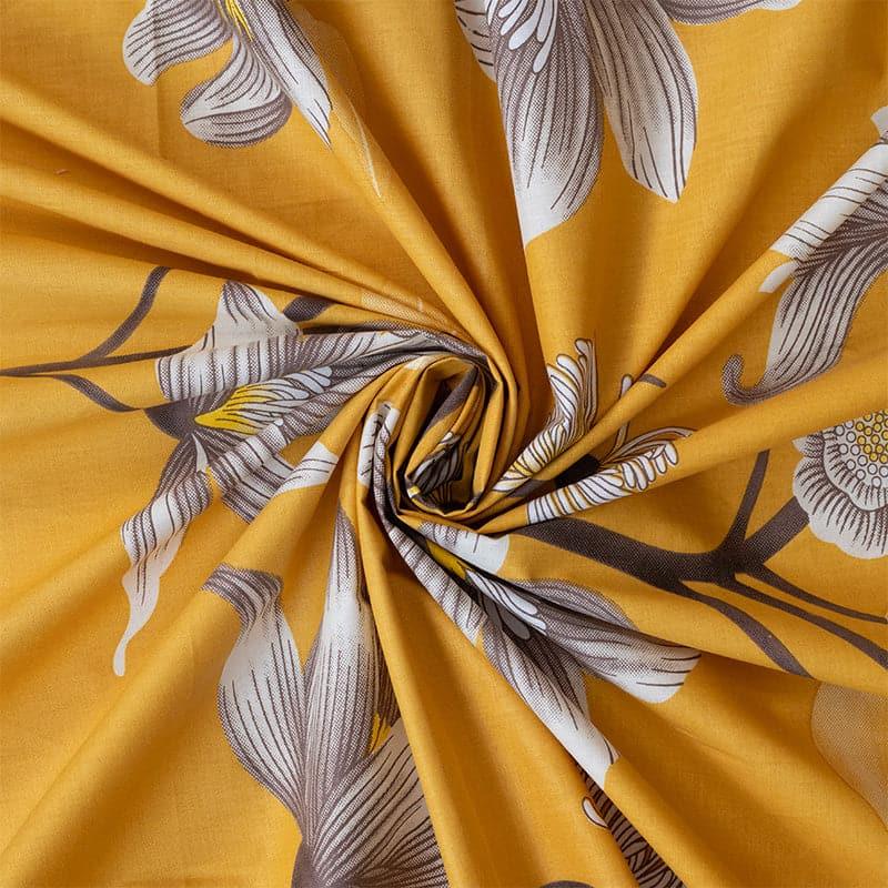 Buy Lidera Flora Bedsheet - Yellow Bedsheets from Vaaree