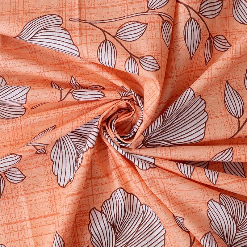 Buy Manora Floral Bedsheet - Orange Bedsheets from Vaaree