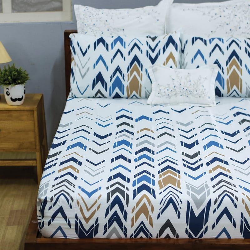 Buy Marko Chrome Bedsheet Bedsheets from Vaaree