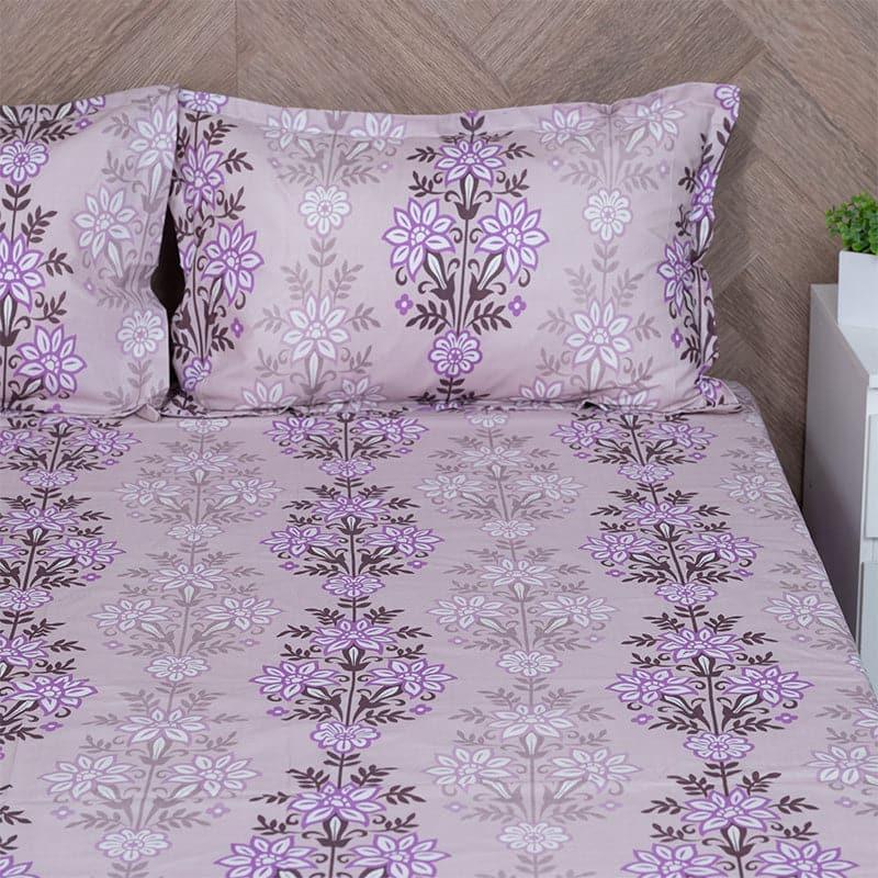 Buy Misha Floral Bedsheet - Purple Bedsheets from Vaaree