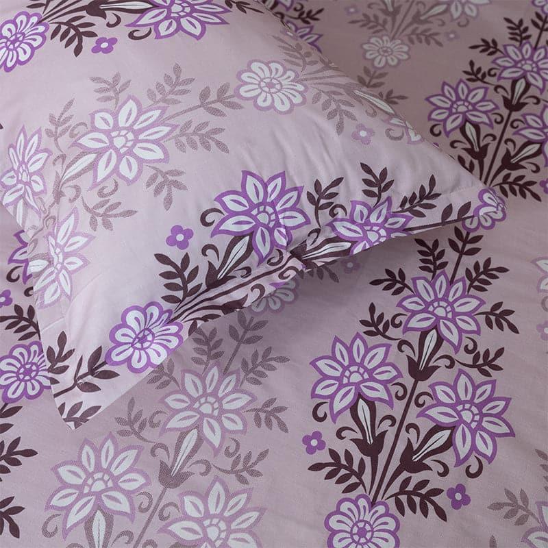 Buy Misha Floral Bedsheet - Purple Bedsheets from Vaaree