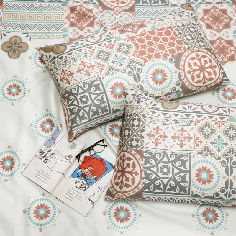 Buy Bedsheet - Morocco Muse Bedsheet - Biege at Vaaree online