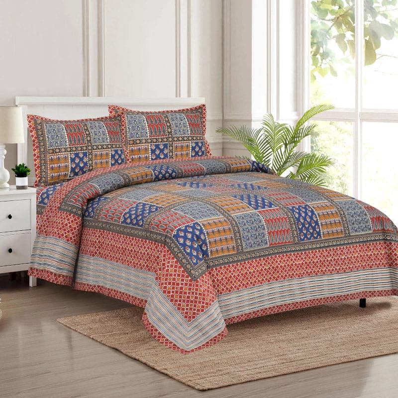 Buy Multicolor Jarda Applique Print Bedsheet Bedsheets from Vaaree