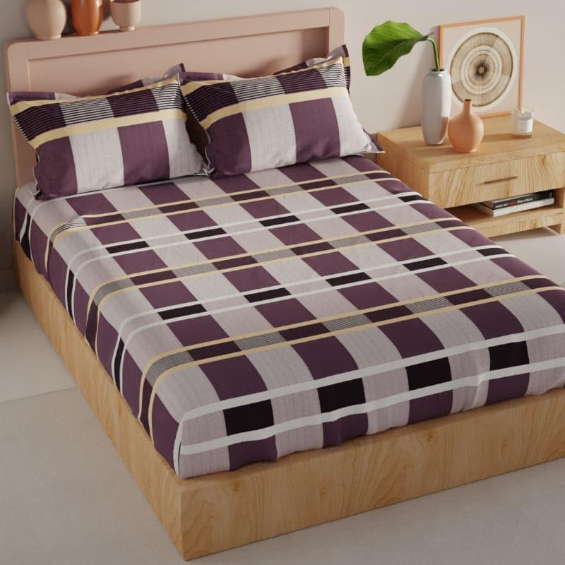 Buy Nejora Checkered Bedsheet Bedsheets from Vaaree