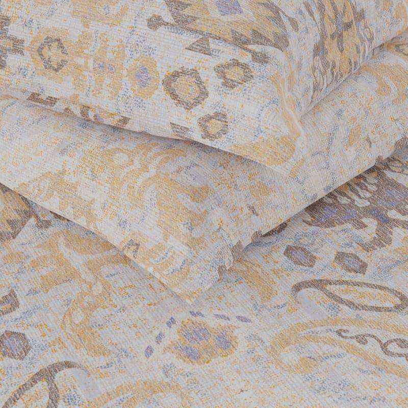 Bedsheets - Ovaka Floral Bedsheet - Beige