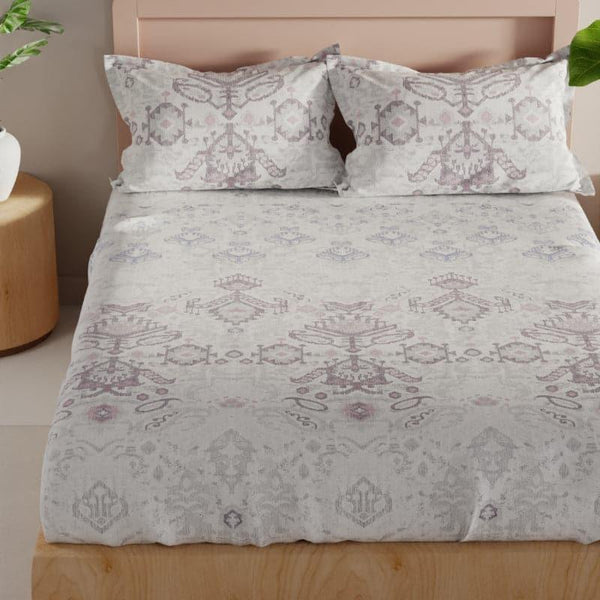 Buy Ovaka Floral Bedsheet - Grey Bedsheets from Vaaree