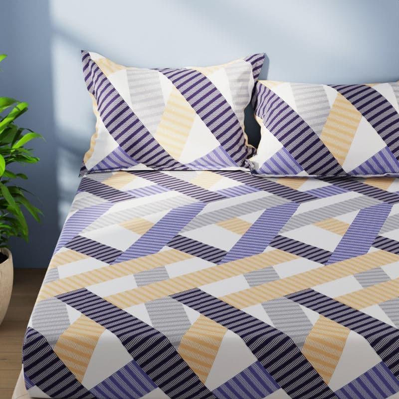 Buy Pordo Striped Bedsheet - Blue Bedsheets from Vaaree