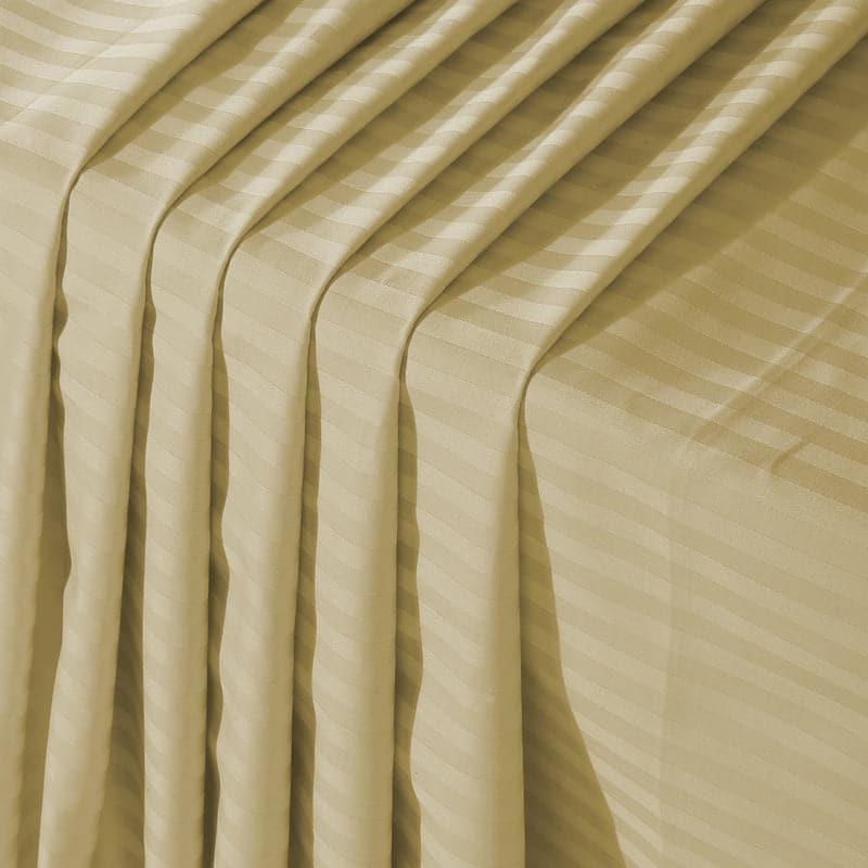 Buy Romer Stripe Bedsheet - Beige Bedsheets from Vaaree