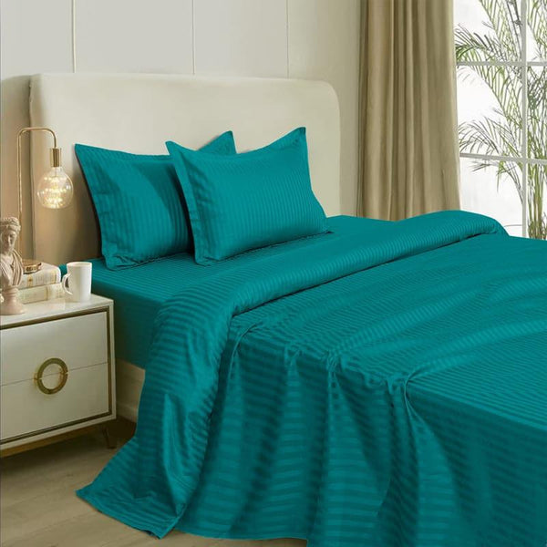 Buy Romer Stripe Bedsheet - Green Bedsheets from Vaaree