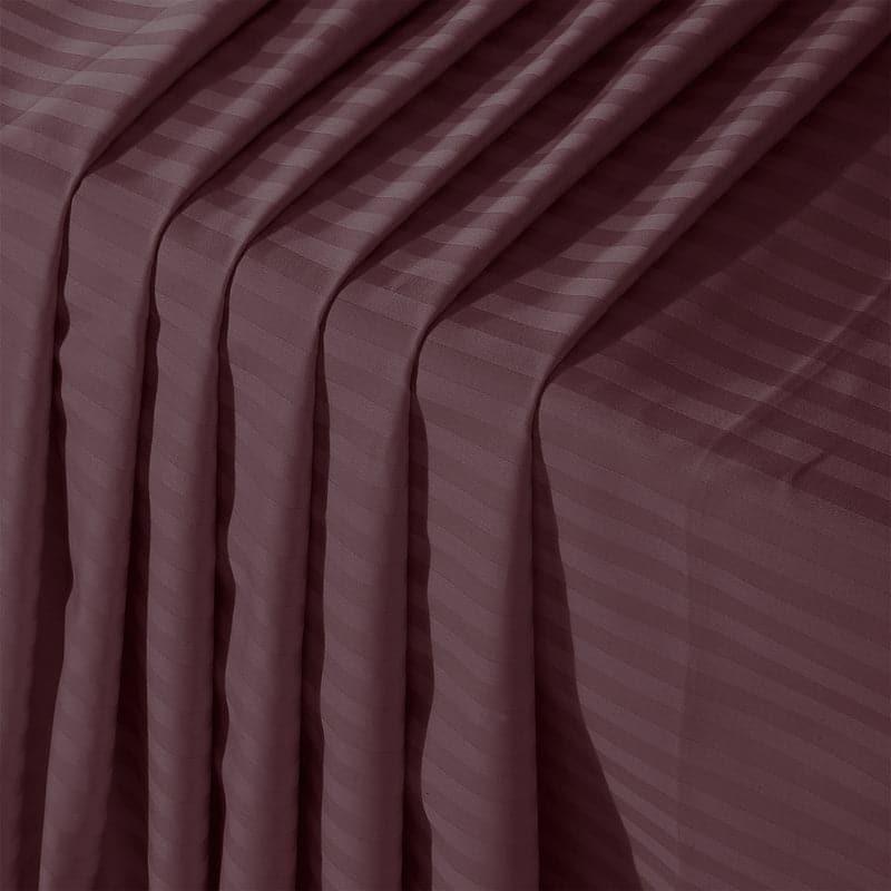Buy Bedsheet - Romer Stripe Bedsheet - Plum at Vaaree online
