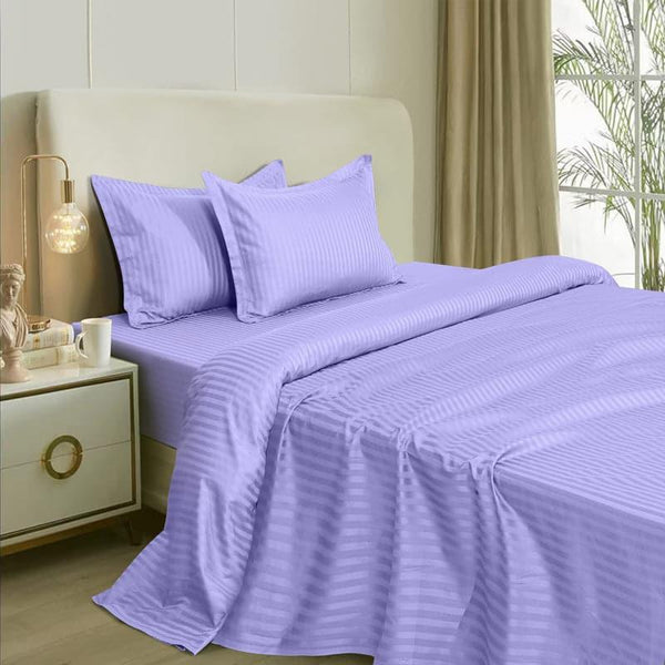 Buy Romer Stripe Bedsheet - Purple Bedsheets from Vaaree