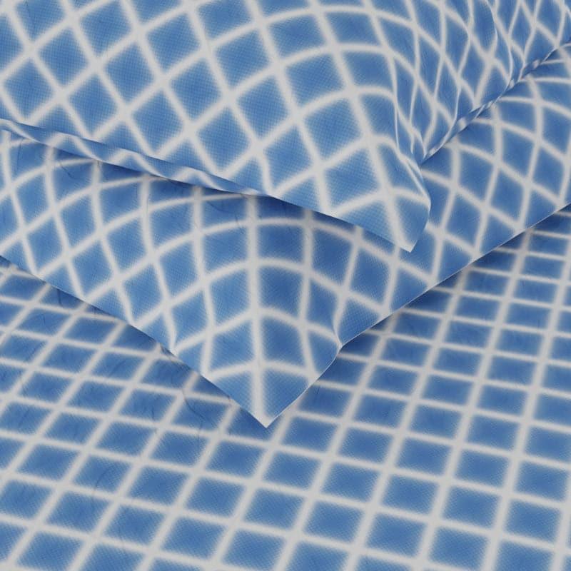 Buy Rovaz Checkered Bedsheet - Blue Bedsheets from Vaaree