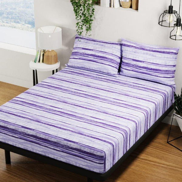 Buy Yasa Wave Bedsheet - Purple Bedsheets from Vaaree