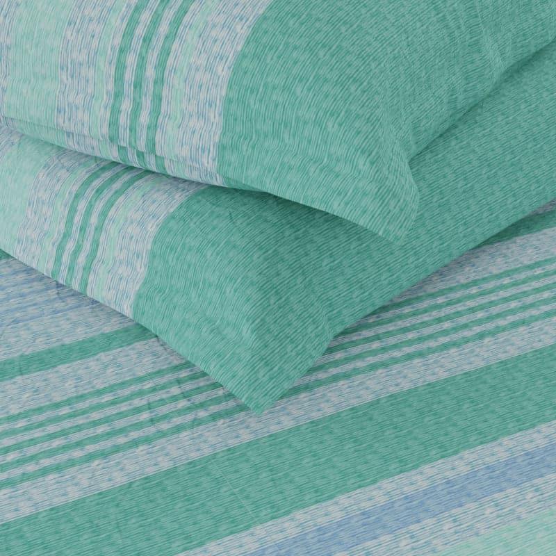 Buy Yovono Striped Bedsheet -Green Bedsheets from Vaaree