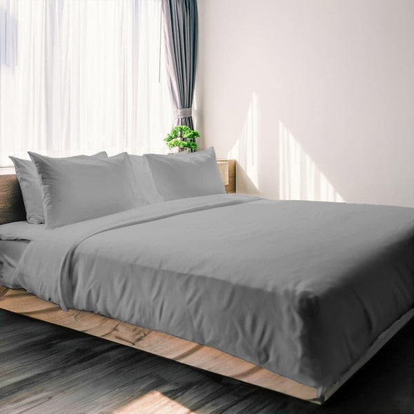 Buy Zuma Solid Bedsheet - Dark Grey Bedsheets from Vaaree