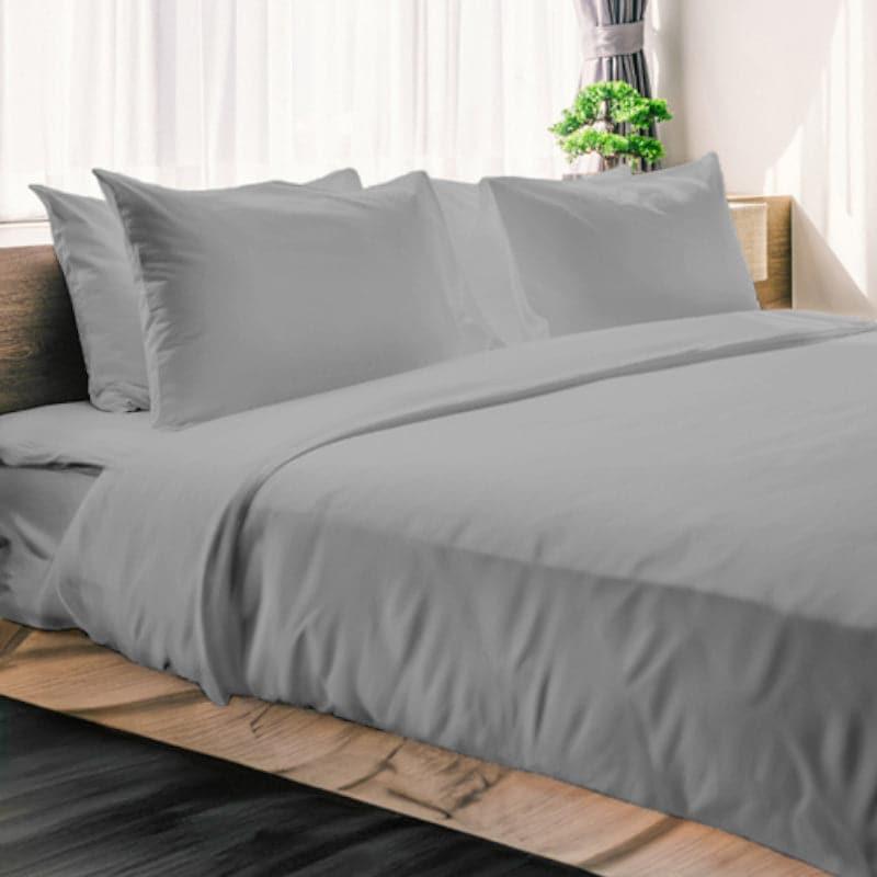 Buy Zuma Solid Bedsheet - Dark Grey Bedsheets from Vaaree