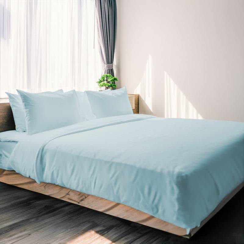 Buy Zuma Solid Bedsheet - Light Blue Bedsheets from Vaaree