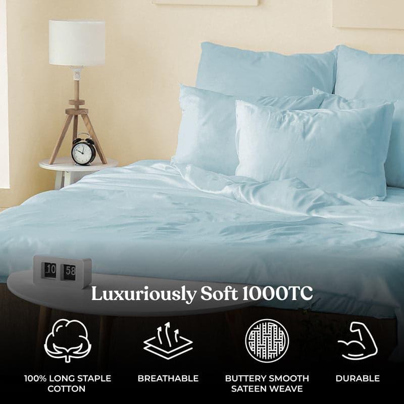 Buy Zuma Solid Bedsheet - Light Blue Bedsheets from Vaaree