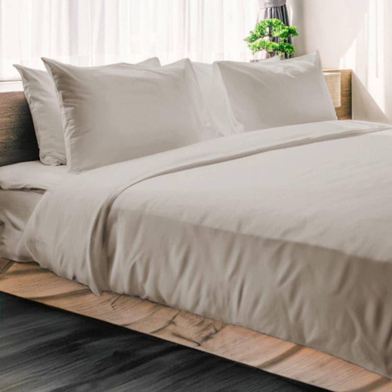 Buy Zuma Solid Bedsheet - Mint Grey Bedsheets from Vaaree