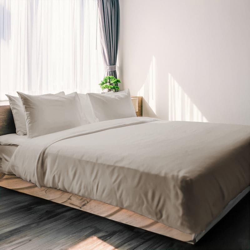 Buy Zuma Solid Bedsheet - Mint Grey Bedsheets from Vaaree