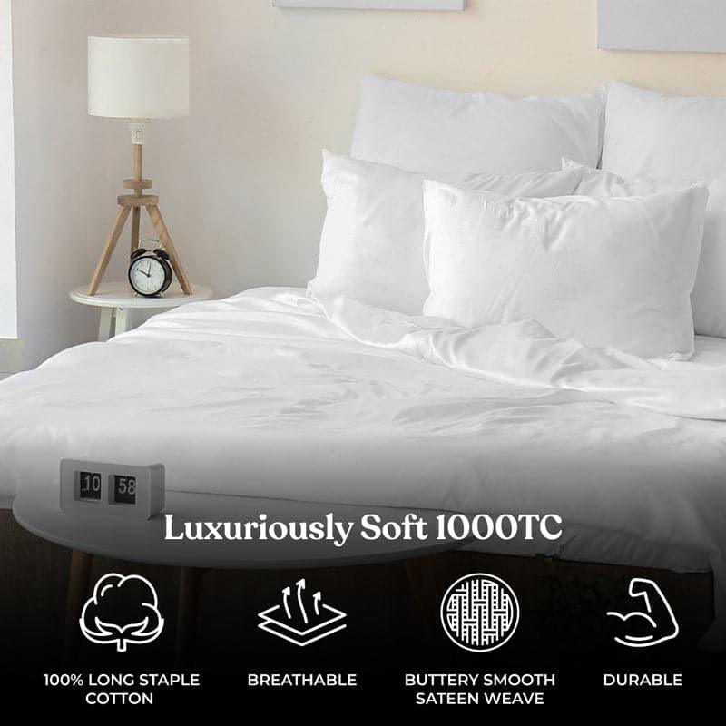 Buy Zuma Solid Bedsheet - White Bedsheets from Vaaree