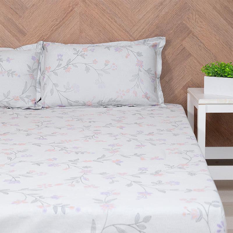 Buy Aaavar Printed Reversible Bedsheet - Blue & White Bedsheets from Vaaree