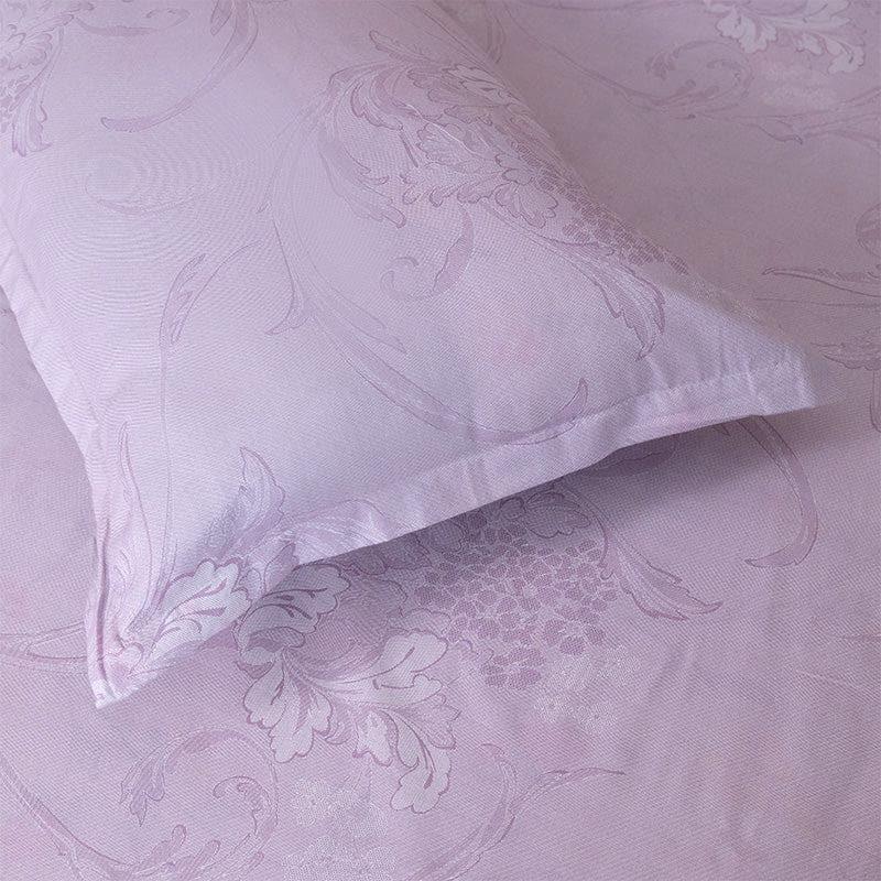 Bedsheets - Aaavar Printed Reversible Bedsheet - Purple & White