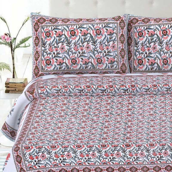 Buy Aahini Printed Bedsheet - Red Bedsheets from Vaaree