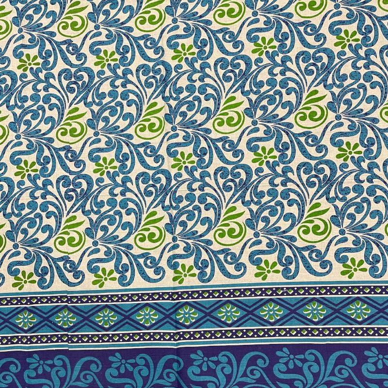 Bedsheets - Aalaya Ethnic Bedsheet - Blue