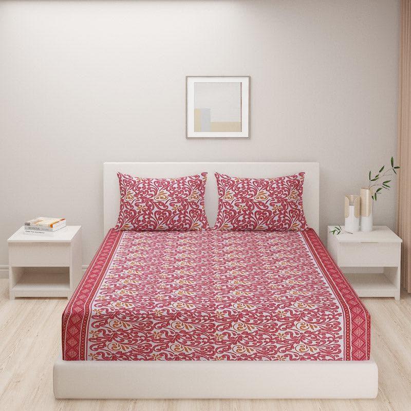 Buy Aalaya Ethnic Bedsheet - Red Bedsheets from Vaaree