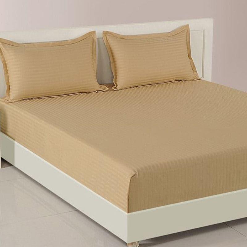 Buy Aamodh Solid Bedsheet - Beige Bedsheets from Vaaree