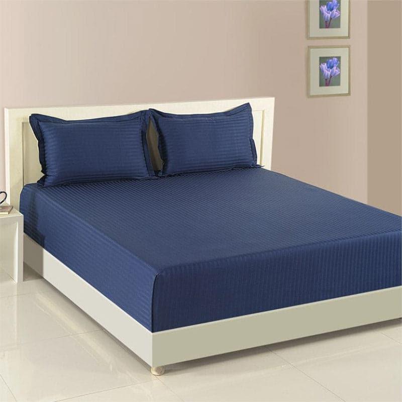 Buy Aamodh Solid Bedsheet - Blue Bedsheets from Vaaree