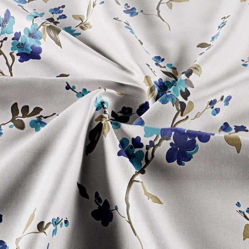 Bedsheets - Aapti Floral Printed Bedsheet - Blue