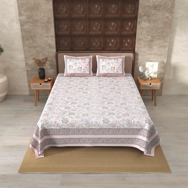 Buy Aari Floral Bedsheet - Pink Bedsheets from Vaaree