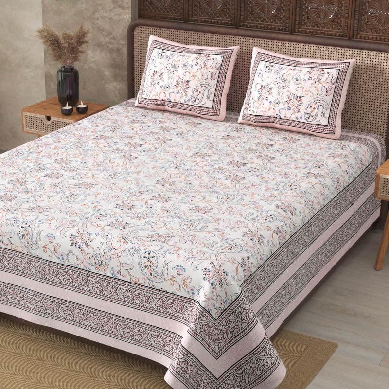 Buy Aari Floral Bedsheet - Pink Bedsheets from Vaaree